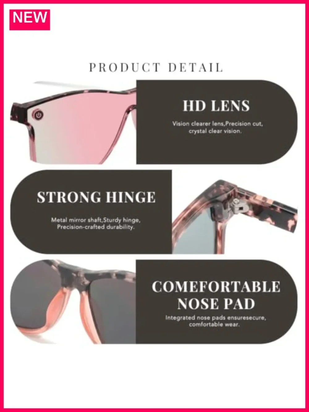 UV400 Protective Sunglasses Square Frame Mirrored Lens Driving Casual Shades